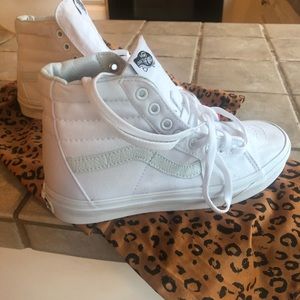 White high top Vans